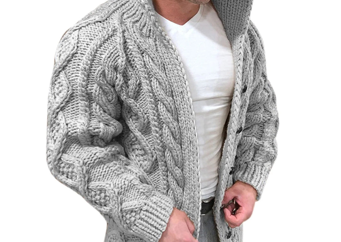Men's wool sweater in grey