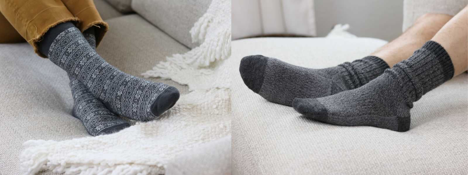 Nootkas alpaca socks - warm, insulating, sweat reducing and odor resistant. Machine washable wool.