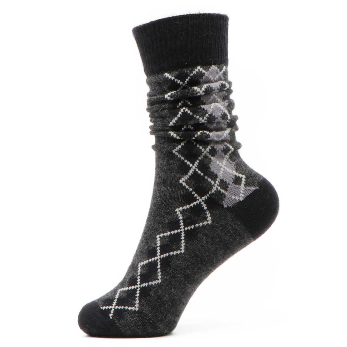 Alpaca Wool Argyle Dress Sock