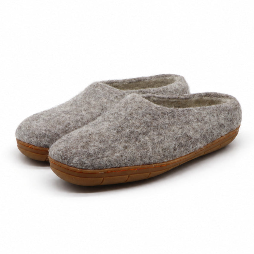 Mens Astoria Wool House Slipper with Rubber Sole