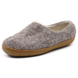 Women's 'Victoria' Wool House Shoe with Rubber Sole - Nootkas