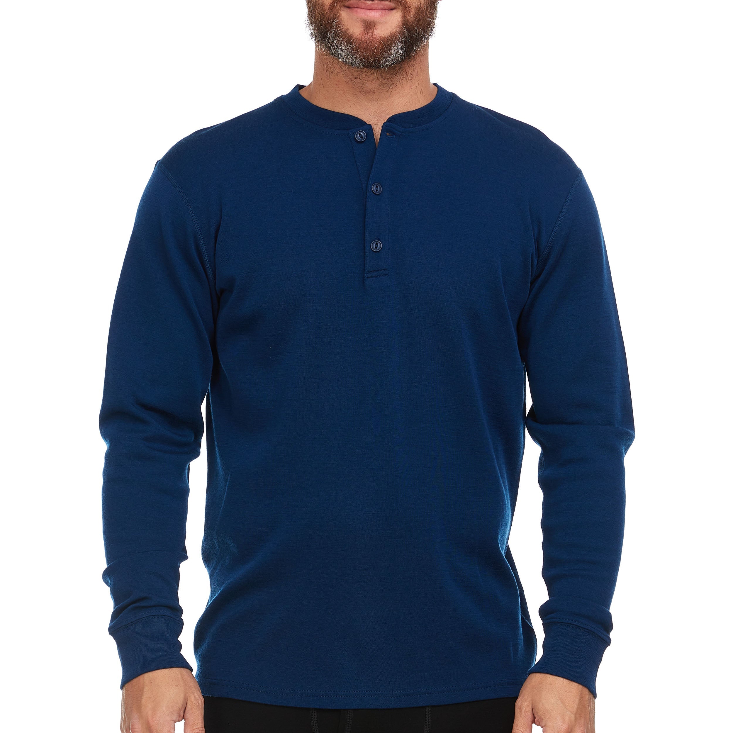 【新品未使用】HENLEY LONG SLEEVE Midweight - Men's Long Sleeve Henley 100% Merino Wool - Nootkas