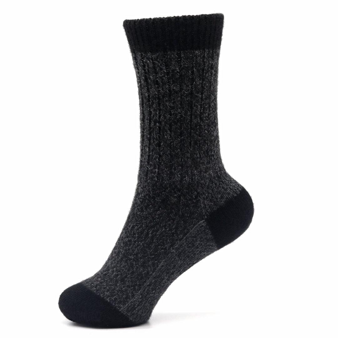 Nootkas Alpaca Wool Boot Sock in  Black