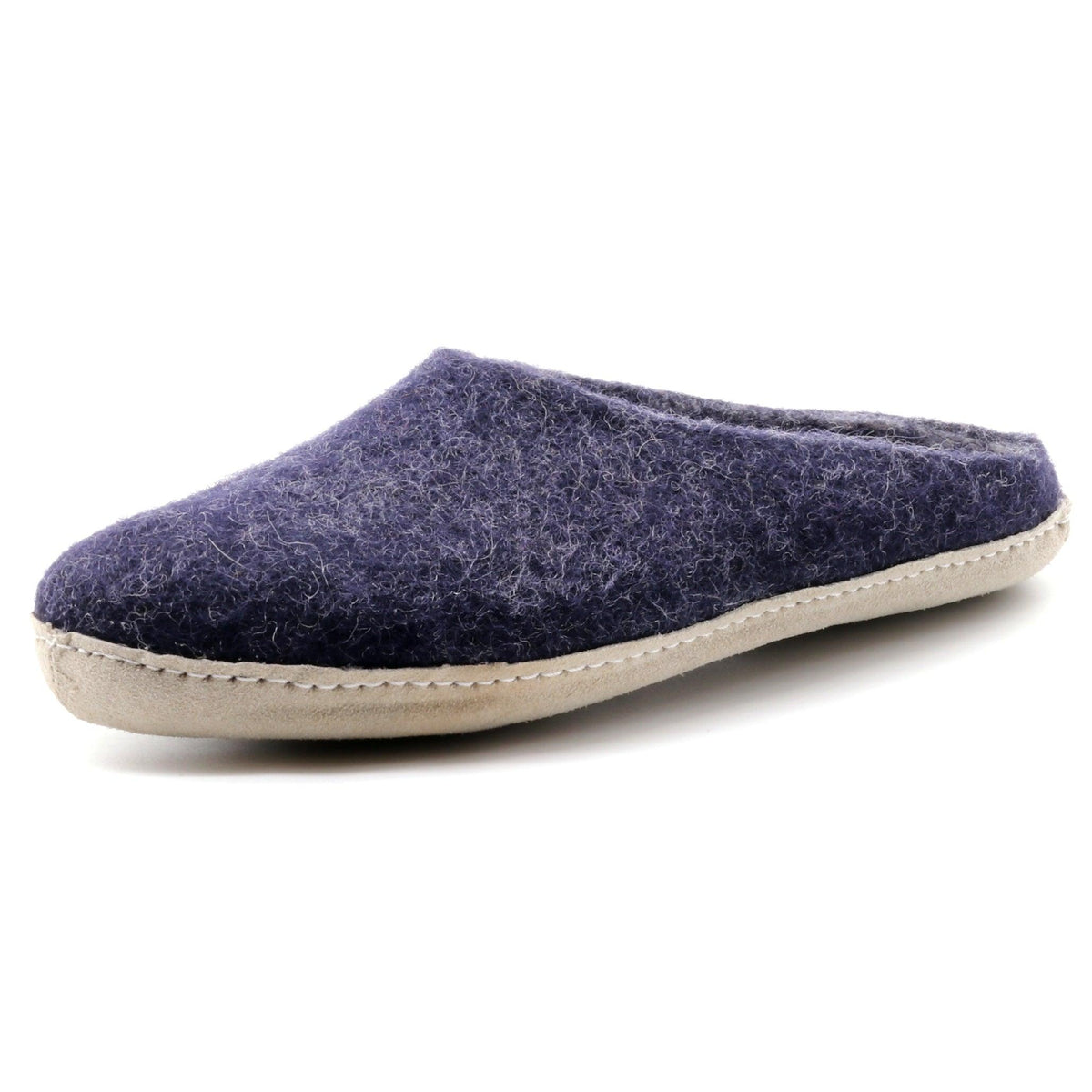 【MODERNIF】felt daily slippers Tuffeln® Grey Felt Slippers with Buckle | «Feierabend»