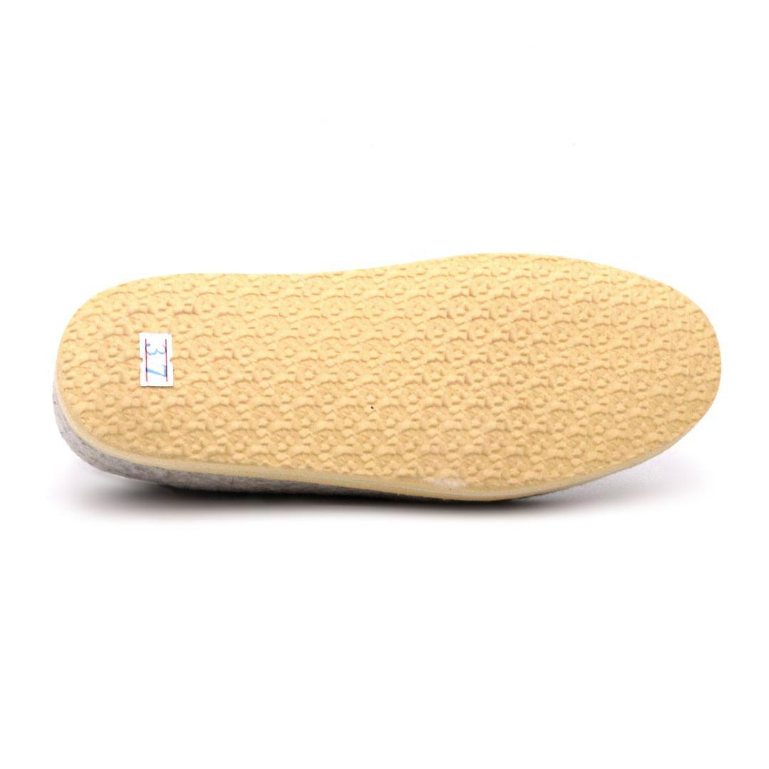 Nootkas Carson Sole of Merino Wool House Shoe in Heather Gray