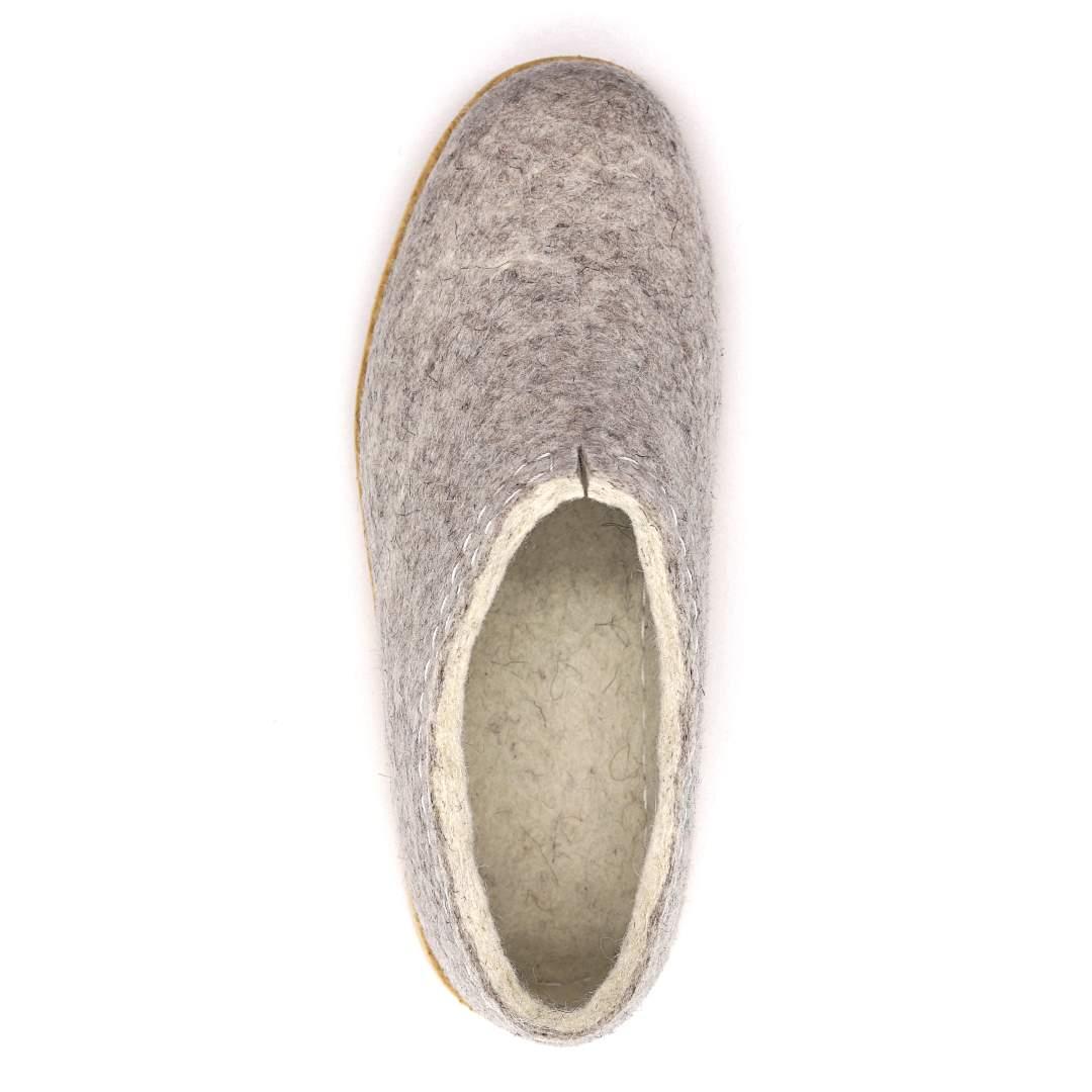 Nootkas Carson Merino Wool House Shoe in Heather Gray