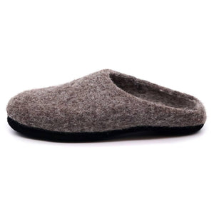 Nootkas Astoria Wool House Slipper in slate gray with black sole