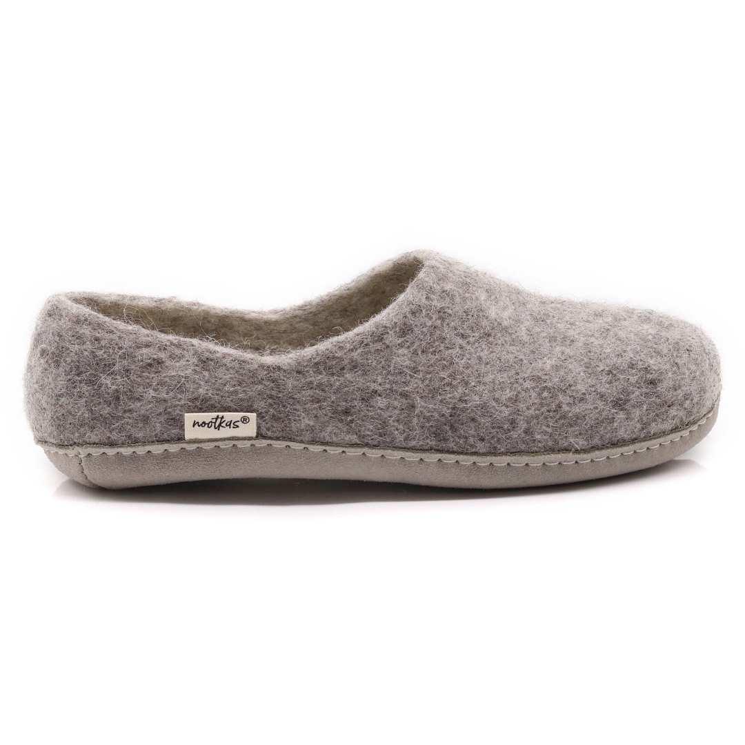 Women's Victoria dye-free wool slippers in Heather