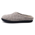 Nootkas Astoria Wool House Slipper in heather gray with black sole