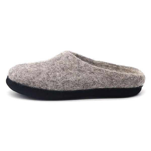 Women's Astoria Noir wool house slippers with black sole