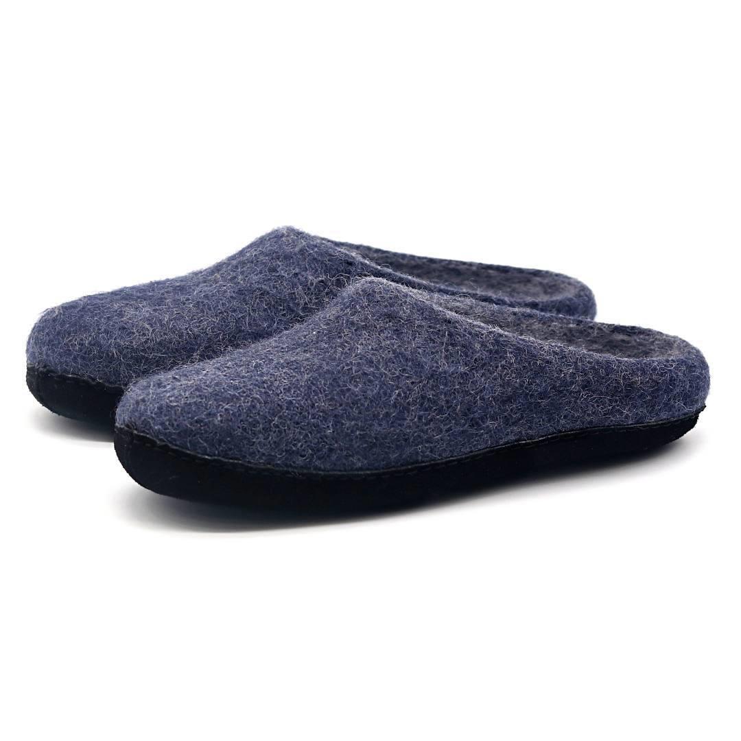 Womens Astoria Noir Wool House Slippers – Nootkas Womens Astoria Noir Wool House Slippers – Nootkas